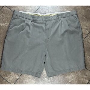 Tommy Bahama Shorts Mens 42 Brown 100% Silk Chino Flat Front Casual Summer